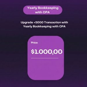Upgrade +5000 Transaction with Yearly Bookkeeping with CPA